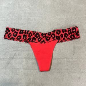 Victoria's Secret PINK 2012 Extra Low Rise Thong Panty Animal Print Red Leopard